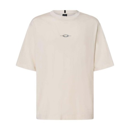 Oakley T-Shirt Logo Back Stacket Metal Beige Uomo