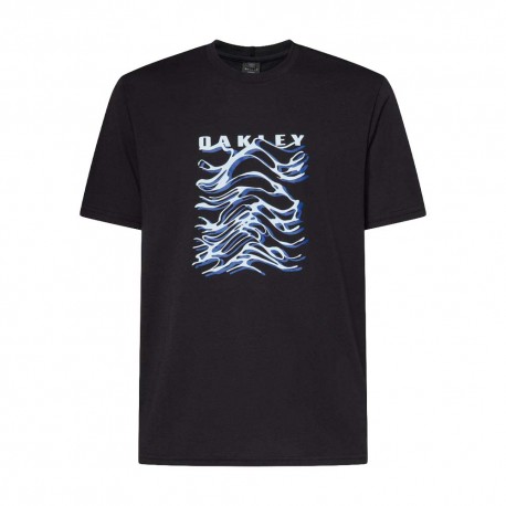 Oakley T-Shirt Fantasia Wave Nero Uomo