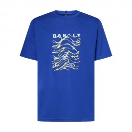 Oakley T-Shirt Fantasia Wave Blu Uomo