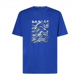 Oakley T-Shirt Fantasia Wave Blu Uomo