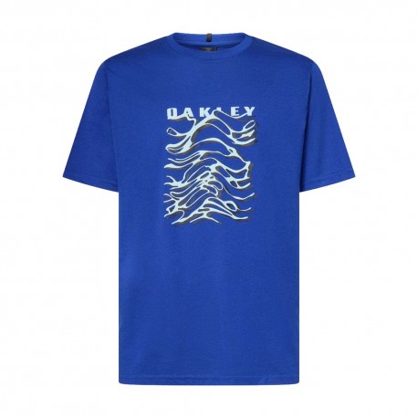 Oakley T-Shirt Fantasia Wave Blu Uomo