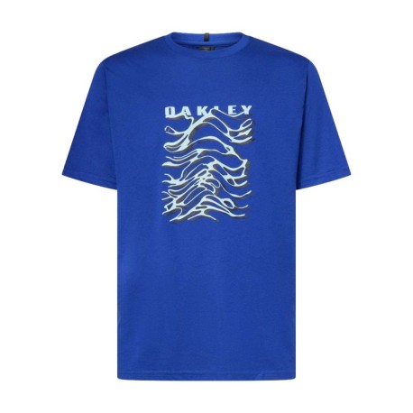 Oakley T-Shirt Fantasia Wave Blu Uomo