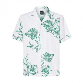 Oakley Camicia Manica Corta Fantasia Hibiscus Bianco Uomo