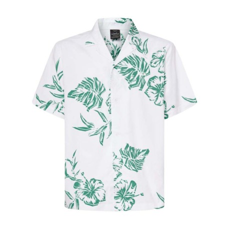 Oakley Camicia Manica Corta Fantasia Hibiscus Bianco Uomo