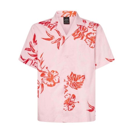 Oakley Camicia Manica Corta Fantasia Hibiscus Rosa Uomo
