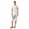 Ea7 Dress Big Logo Bianco Donna