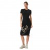 Ea7 Dress Big Logo Nero Donna