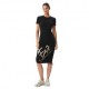 Ea7 Dress Big Logo Nero Donna