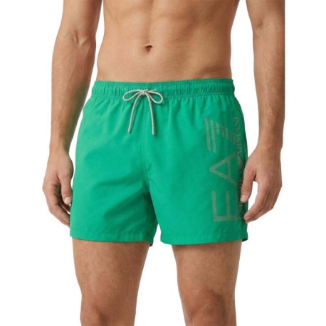 Ea7 Costume Boxer Logo Verde Uomo