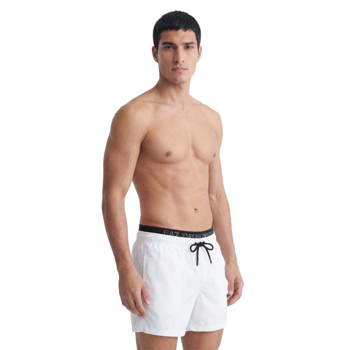 Ea7 Costume Boxer Elastic Tape Bianco Uomo