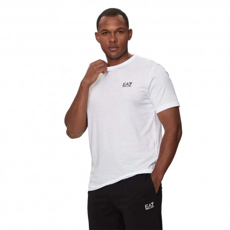 Ea7 T-Shirt Logo Core Bianco Uomo
