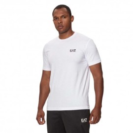 Ea7 T-Shirt Logo Core Identity Bianco Uomo