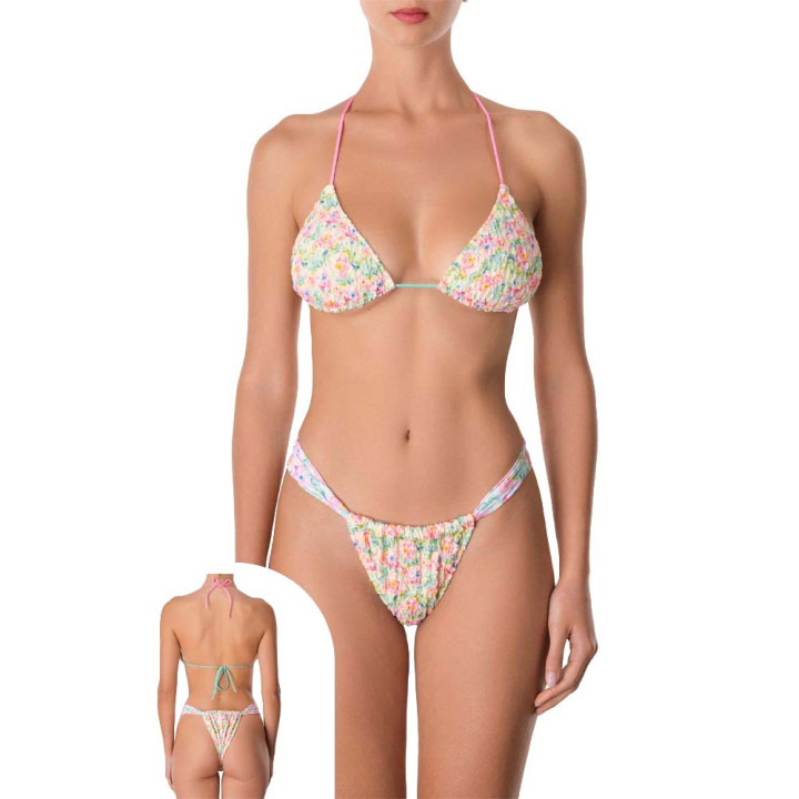 Effek Bikini Triangolo Brasiliano Fiori Multi Donna