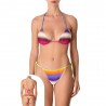 Effek Bikini Triangolo Laccio Sfumato Multi Viola Donna