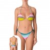 Effek Bikini Triangolo Laccio Sfumato Multi Azzurro Donna