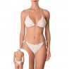 Effek Bikini Triangolo Laccio Ricamo Bianco Donna