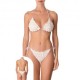 Effek Bikini Triangolo Laccio Ricamo Bianco Donna