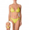 Effek Bikini Triangolo Laccio Ricamo Giallo Donna