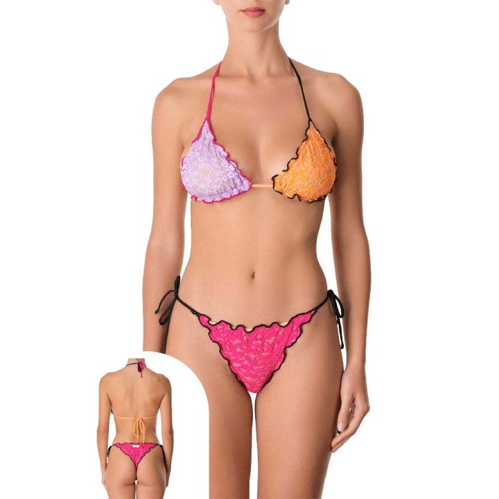 Effek Bikini Tirangolo Laccio Ondina Multi Fucsia Donna