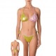 Effek Bikini Tirangolo Laccio Verde Metal Donna