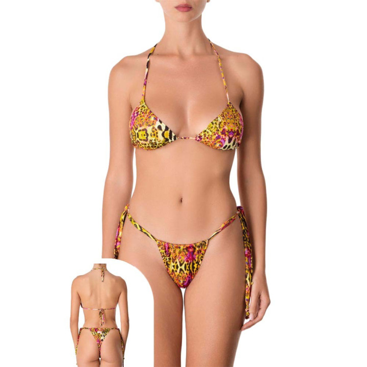 Effek Bikini Triangolo Laccio Animal Donna