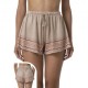 Effek Pantaloncini Mare Paillette Beige Donna