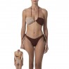Effek Bikini Fascia Lurex Bicolor Beige Donna