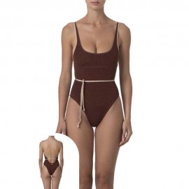 Effek Costume Intero Lurex Marrone Donna