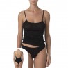 Effek Canottiera Lurex Nero Donna