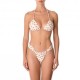 Effek Bikini Triangolo Brasiliano Fiori Bianco Donna