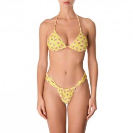 Effek Bikini Triangolo Brasiliano Fiori Giallo Donna