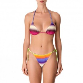 Effek Bikini Triangolo Laccio Sfumato Multi Viola Donna