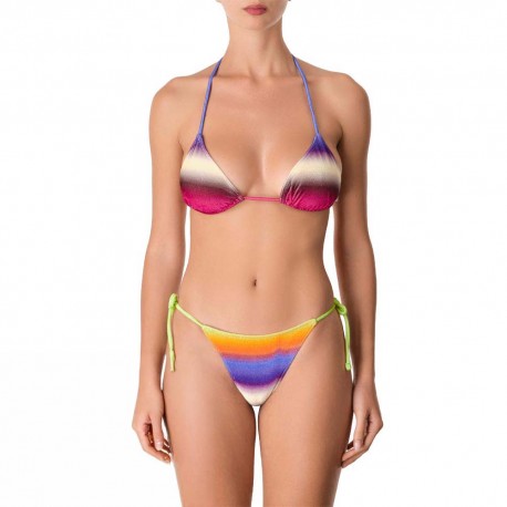 Effek Bikini Triangolo Laccio Sfumato Multi Viola Donna