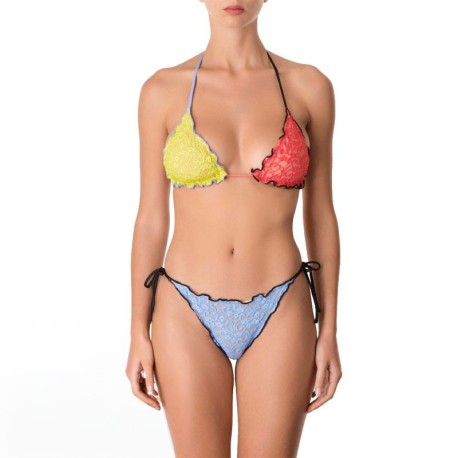 Effek Bikini Tirangolo Laccio Ondina Multi Azzurro Donna