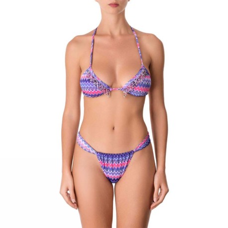 Effek Bikini Triangolo Brasiliano Frange Viola Donna