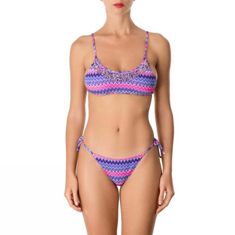 Effek Bikini Fascia Regolabile Laccio Viola Donna