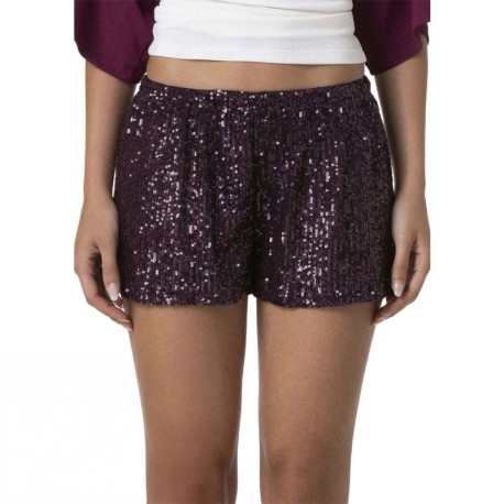 Effek Pantaloncini Mare Paillette Bordeaux Donna