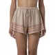 Effek Pantaloncini Mare Paillette Beige Donna