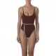 Effek Costume Intero Lurex Marrone Donna