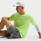 Nike T-Shirt Running Stride Lime Blast Argento Uomo