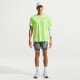 Nike T-Shirt Running Stride Lime Blast Argento Uomo