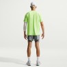 Nike T-Shirt Running Stride Lime Blast Argento Uomo