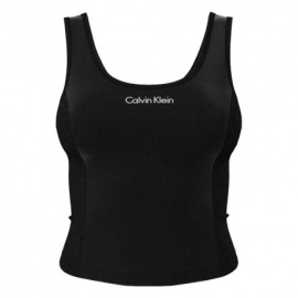 Calvin Klein Canottiera Logo Nero Donna