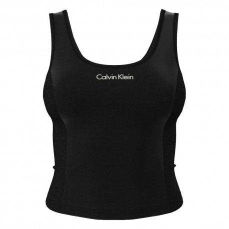 Calvin Klein Canottiera Logo Nero Donna