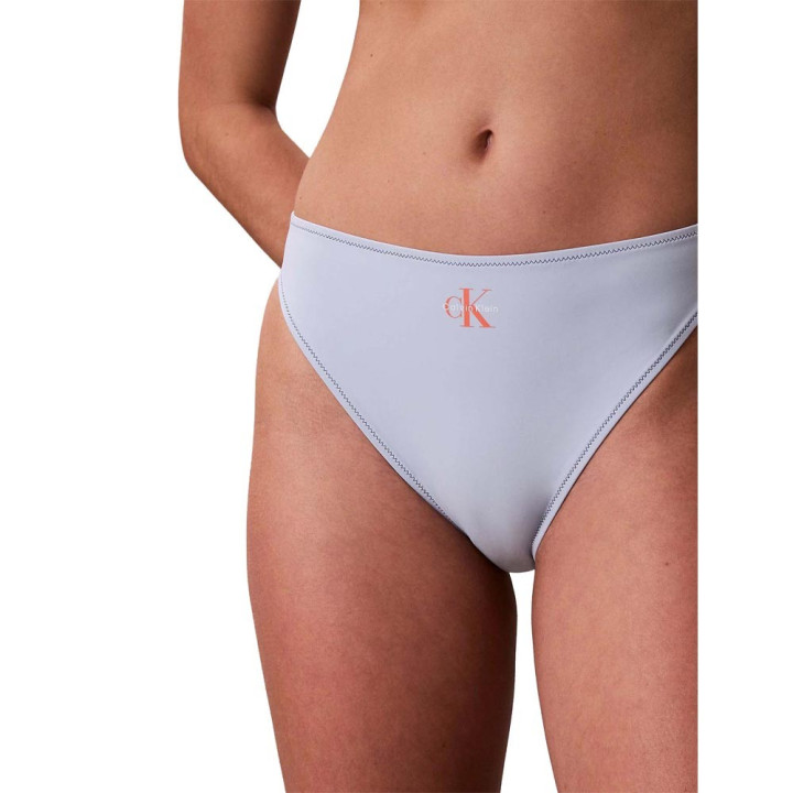 Calvin Klein Costume Slip High Leg Azzurro Donna