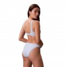 Calvin Klein Costume Slip High Leg Azzurro Donna