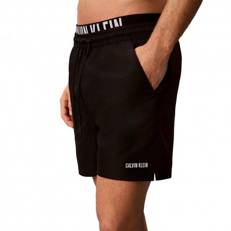 Calvin Klein Costume Boxer Vita Logo Nero Uomo