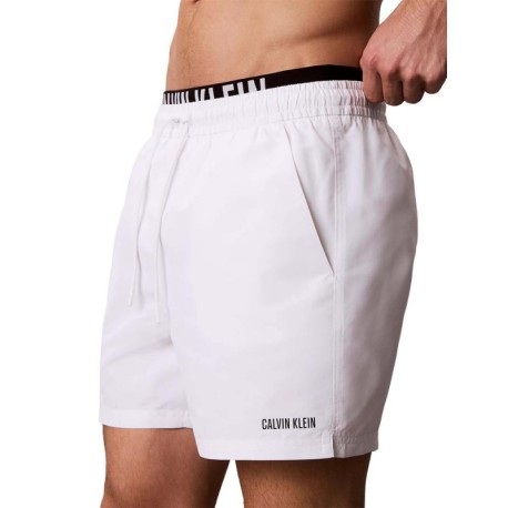 Calvin Klein Costume Boxer Vita Logo Bianco Uomo