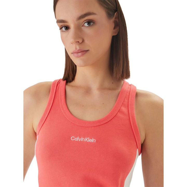 Calvin Klein Canottiera Logo Rosa Donna