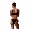Calvin Klein Bikini Top Fascia Logo Nero Donna